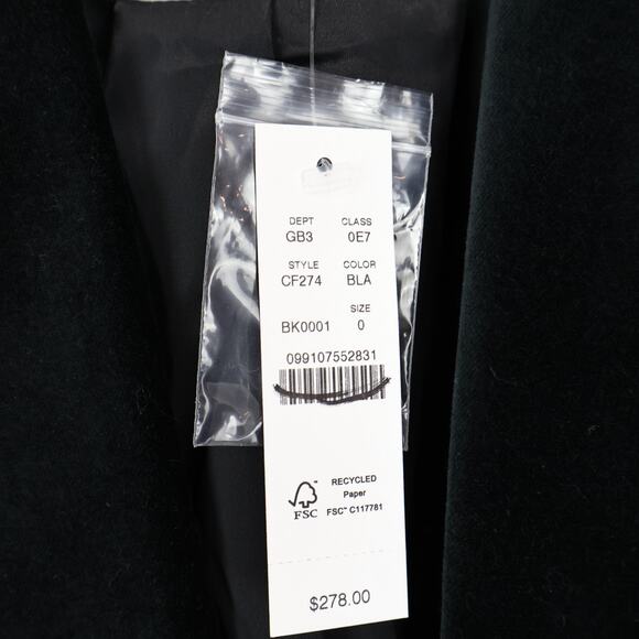 J.Crew Single Breasted Alexandra Sleek Velvet Black Blazer Size 0 NWT - Picture 5 of 11